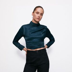 Zara | Satin Effect Blouse | NWOT